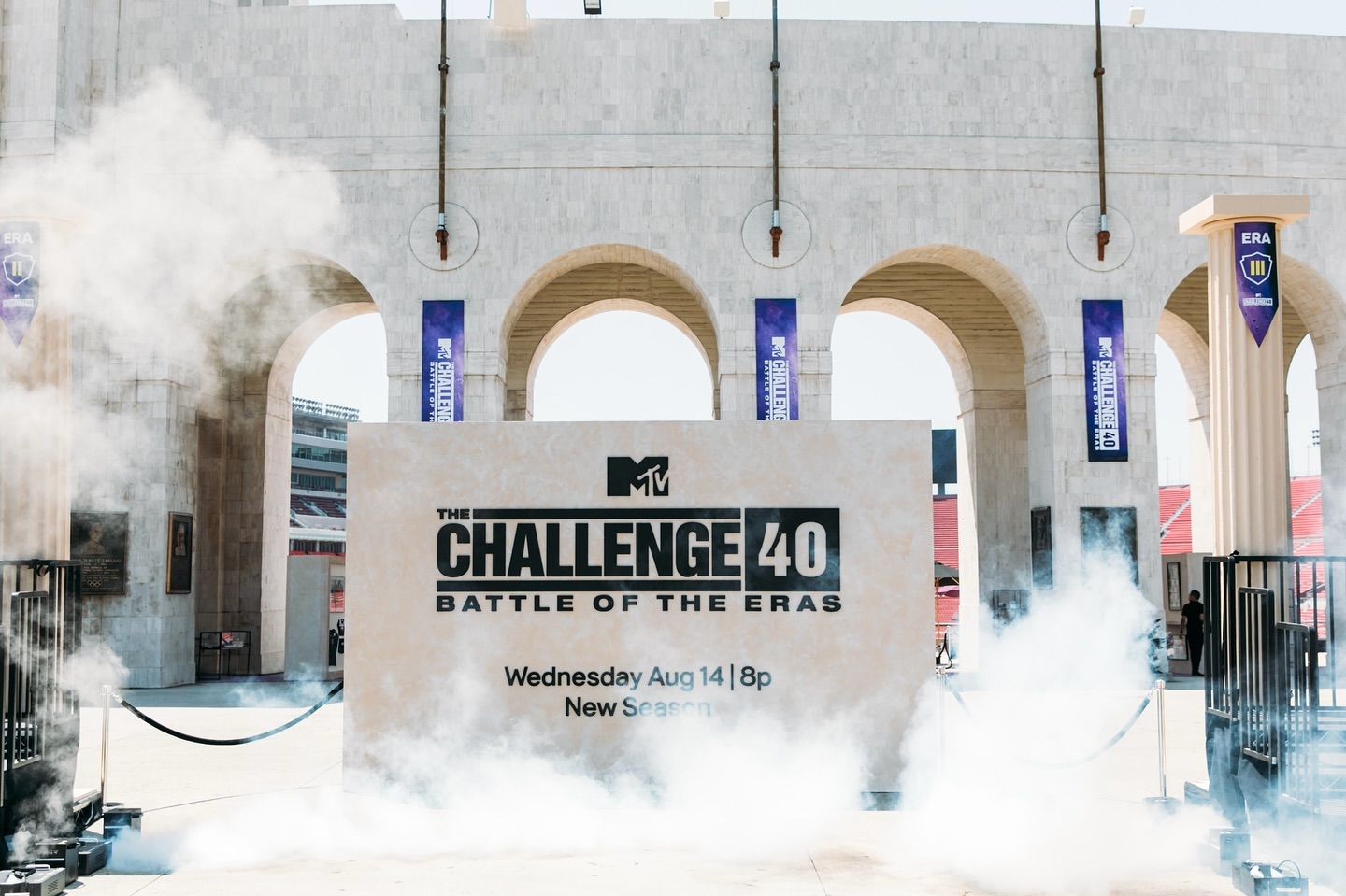MTV The Challenge 40 entrance at the LA Memorial Coliseum